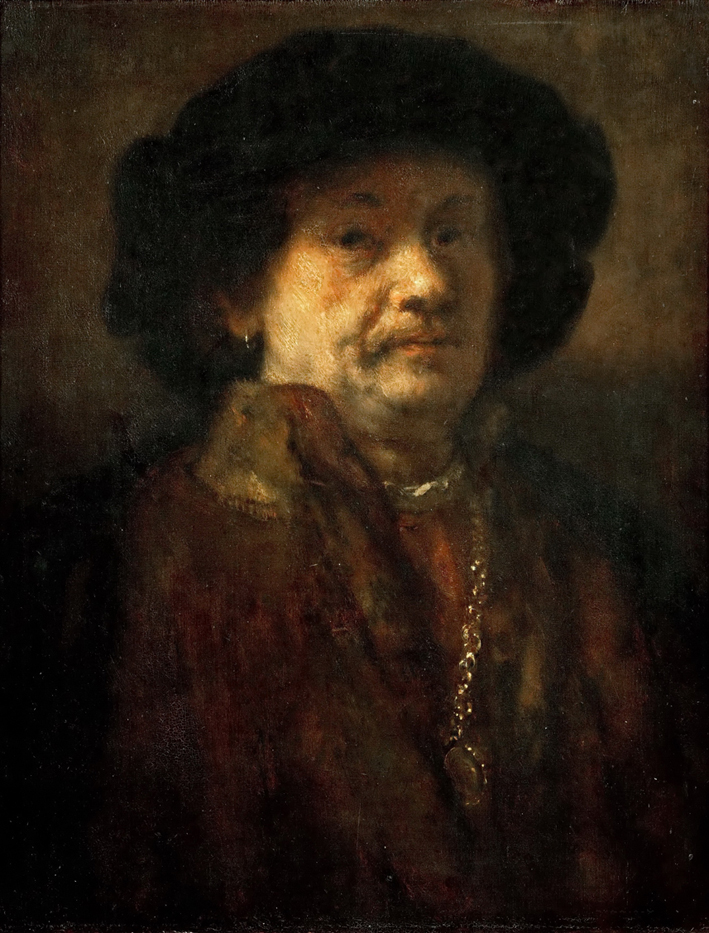  伦勃朗·梵·莱茵 Rembrandt van Rijn——穿皮毛大衣的自画像